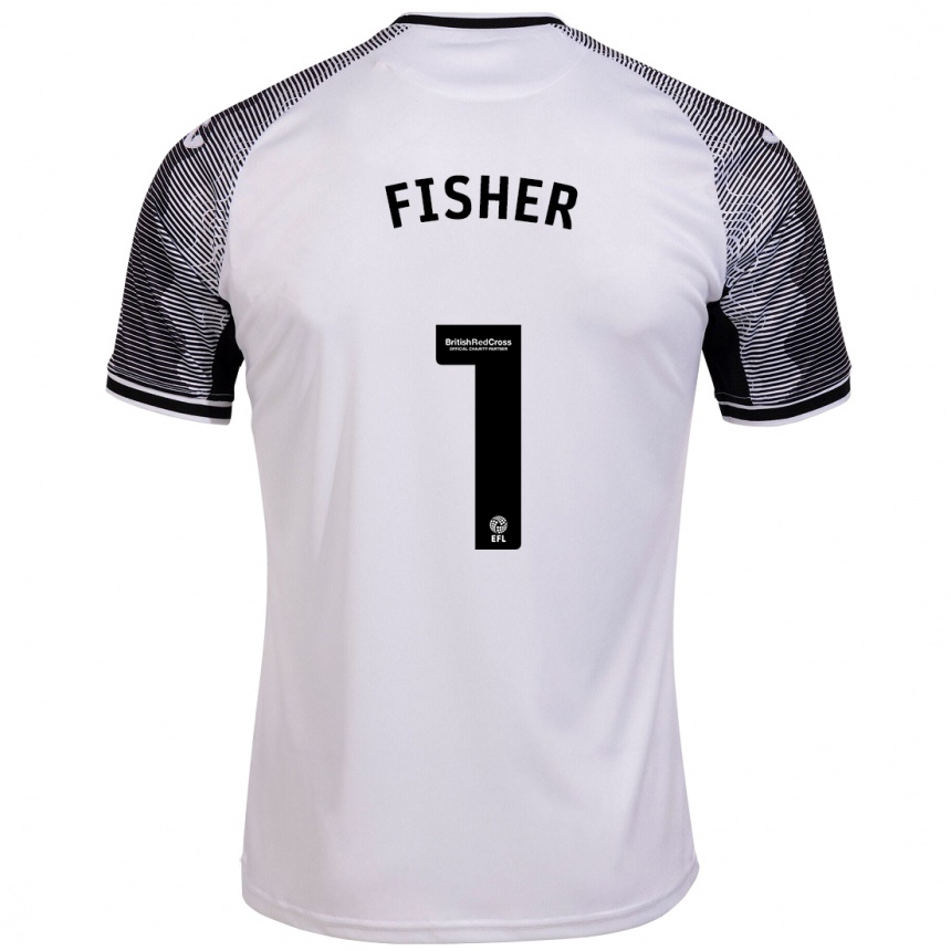 Hombre Fútbol Camiseta Andy Fisher #1 Blanco 1ª Equipación 2023/24