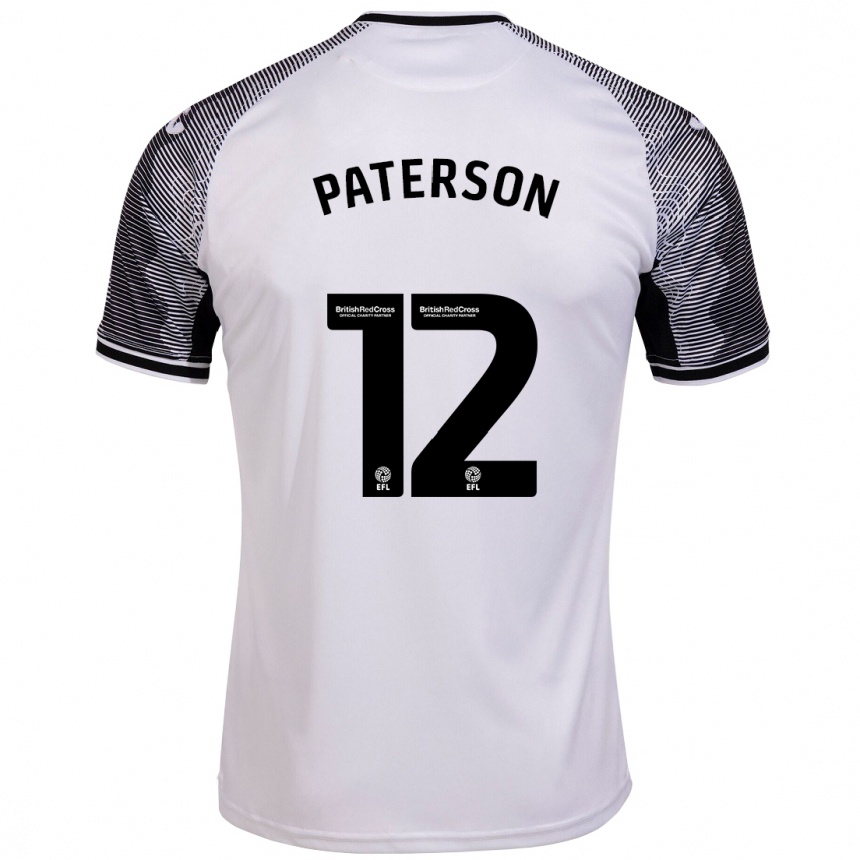 Hombre Fútbol Camiseta Jamie Paterson #12 Blanco 1ª Equipación 2023/24