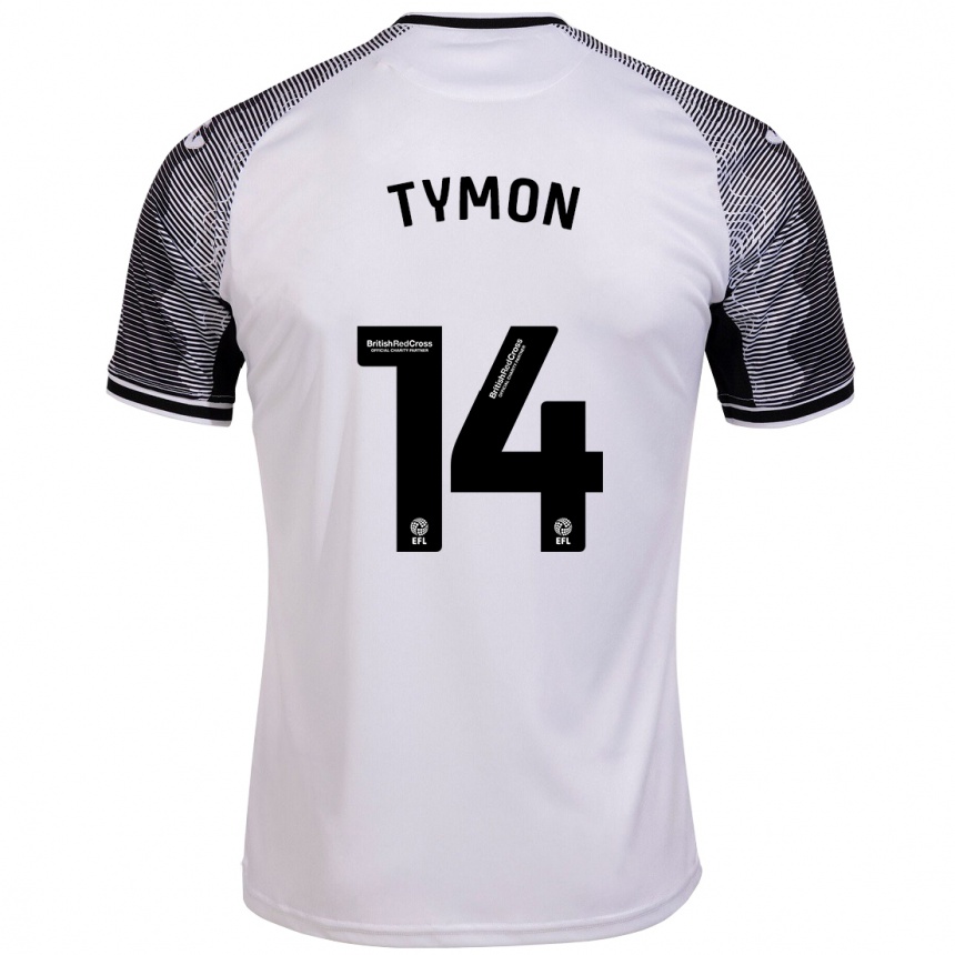 Hombre Fútbol Camiseta Josh Tymon #14 Blanco 1ª Equipación 2023/24