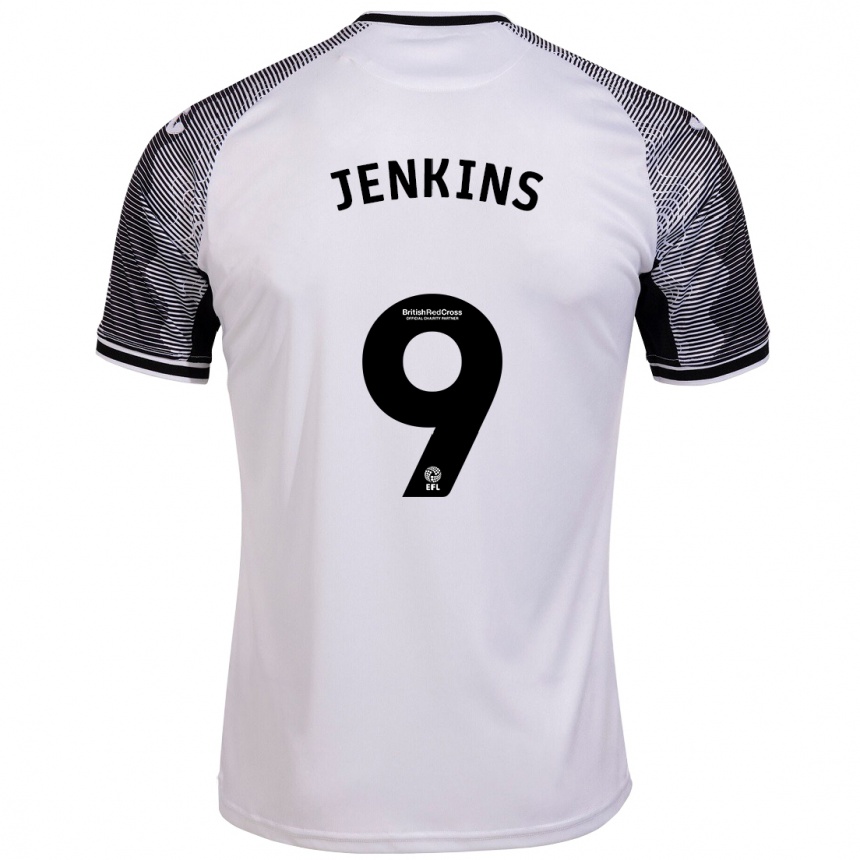 Hombre Fútbol Camiseta Nieve Jenkins #9 Blanco 1ª Equipación 2023/24