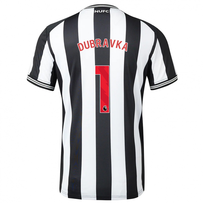 Hombre Fútbol Camiseta Martin Dúbravka #1 Blanco Negro 1ª Equipación 2023/24