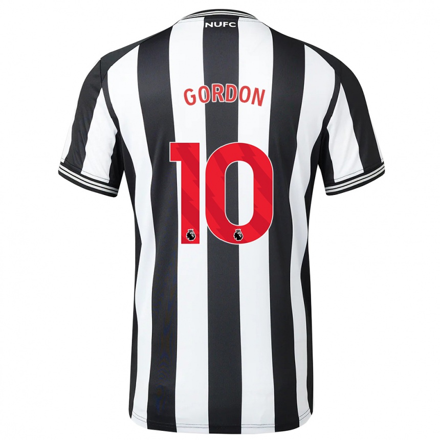 Hombre Fútbol Camiseta Anthony Gordon #10 Blanco Negro 1ª Equipación 2023/24