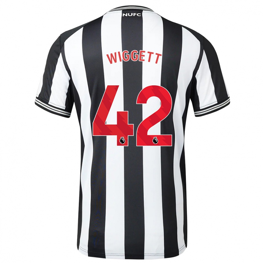 Hombre Fútbol Camiseta Charlie Wiggett #42 Blanco Negro 1ª Equipación 2023/24