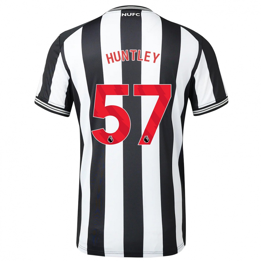 Hombre Fútbol Camiseta James Huntley #57 Blanco Negro 1ª Equipación 2023/24