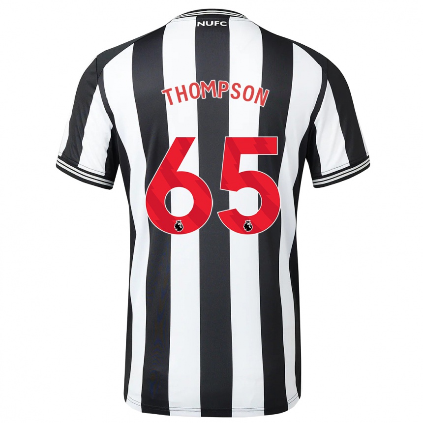 Hombre Fútbol Camiseta Ciaran Thompson #65 Blanco Negro 1ª Equipación 2023/24