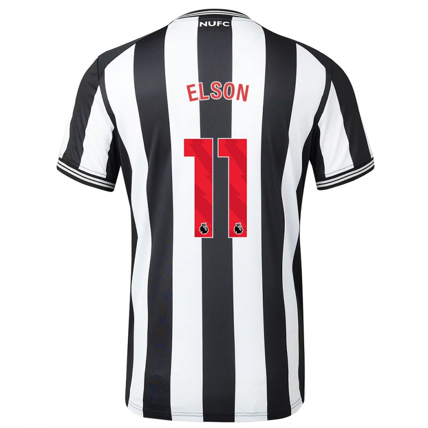 Hombre Fútbol Camiseta Kacie Elson #11 Blanco Negro 1ª Equipación 2023/24