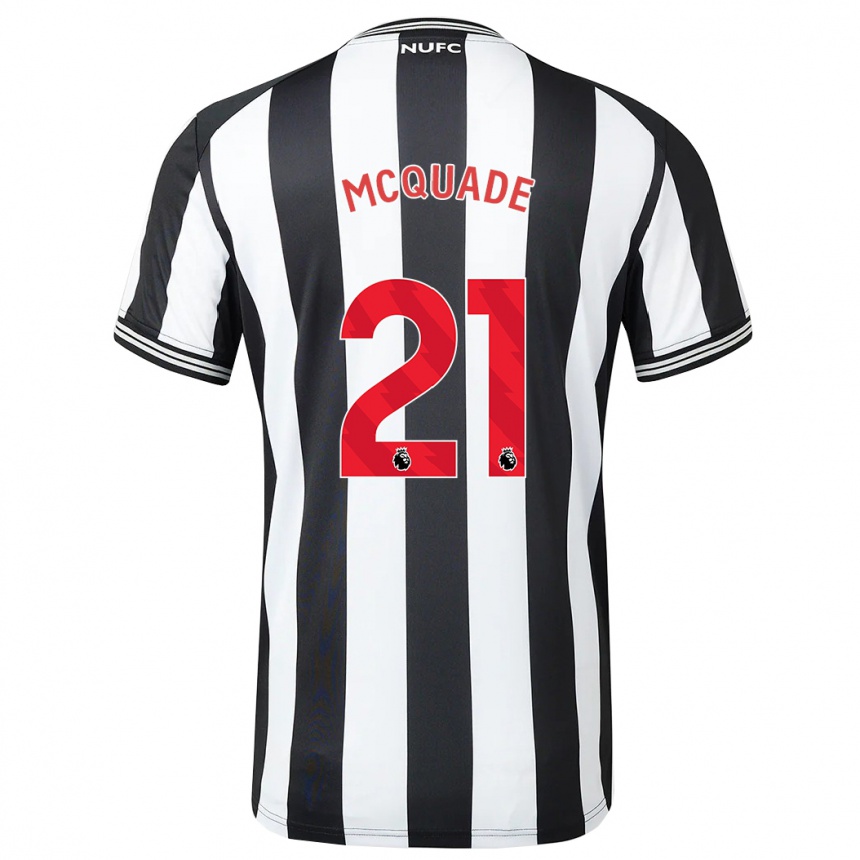 Hombre Fútbol Camiseta Jasmine Mcquade #21 Blanco Negro 1ª Equipación 2023/24