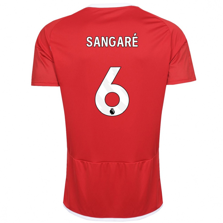 Hombre Fútbol Camiseta Ibrahim Sangare #6 Rojo 1ª Equipación 2023/24