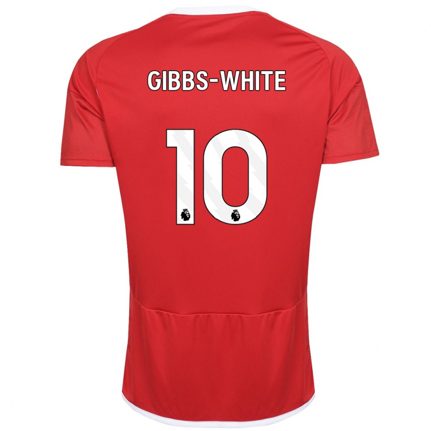 Hombre Fútbol Camiseta Morgan Gibbs-White #10 Rojo 1ª Equipación 2023/24