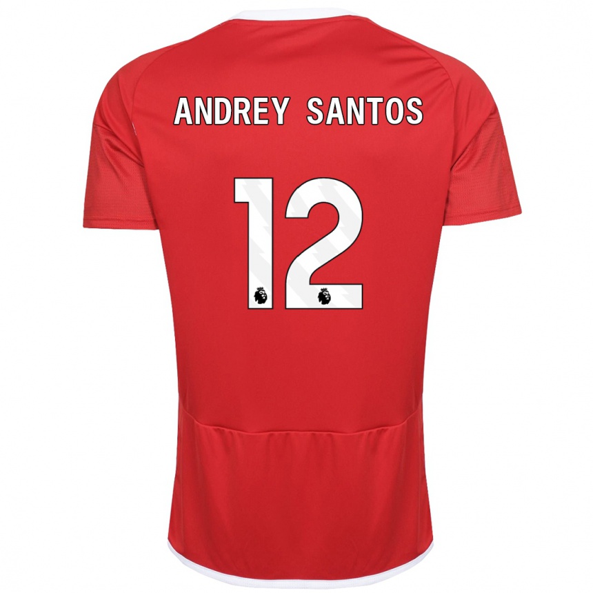 Hombre Fútbol Camiseta Andrey Santos #12 Rojo 1ª Equipación 2023/24