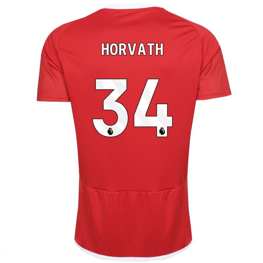 Hombre Fútbol Camiseta Ethan Horvath #34 Rojo 1ª Equipación 2023/24