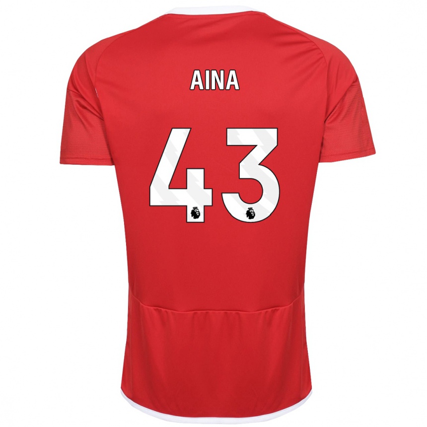 Hombre Fútbol Camiseta Ola Aina #43 Rojo 1ª Equipación 2023/24