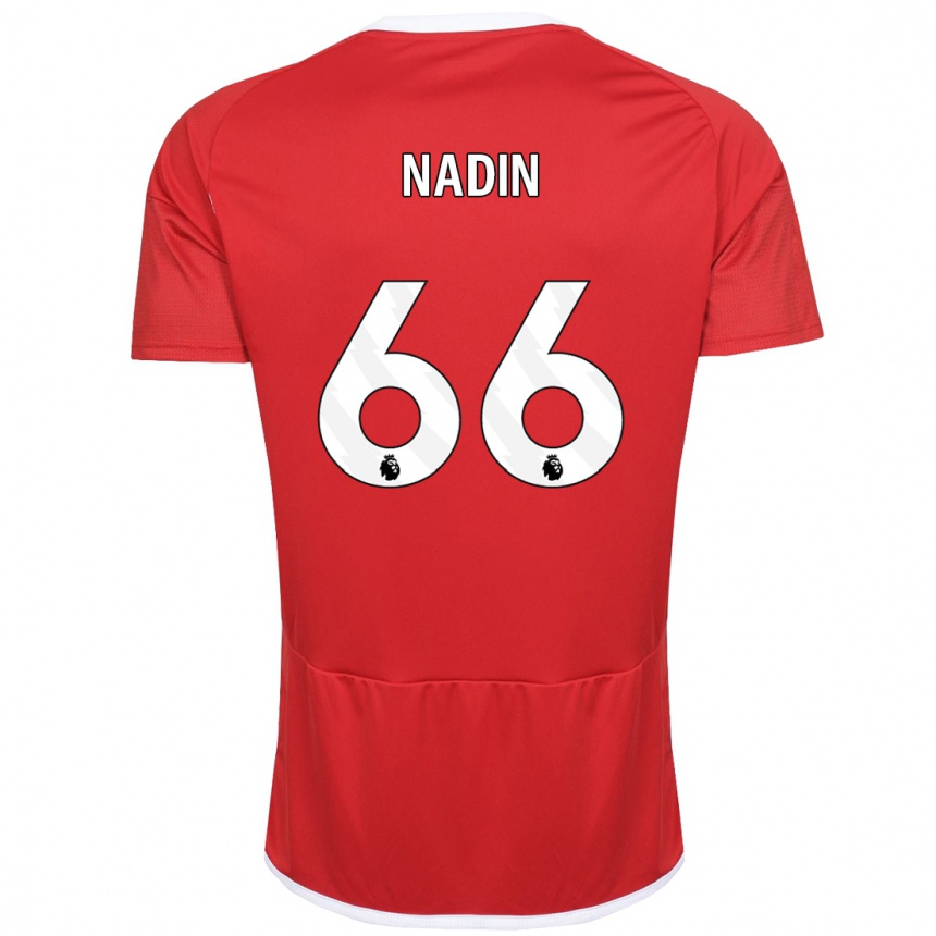 Hombre Fútbol Camiseta Jack Nadin #66 Rojo 1ª Equipación 2023/24