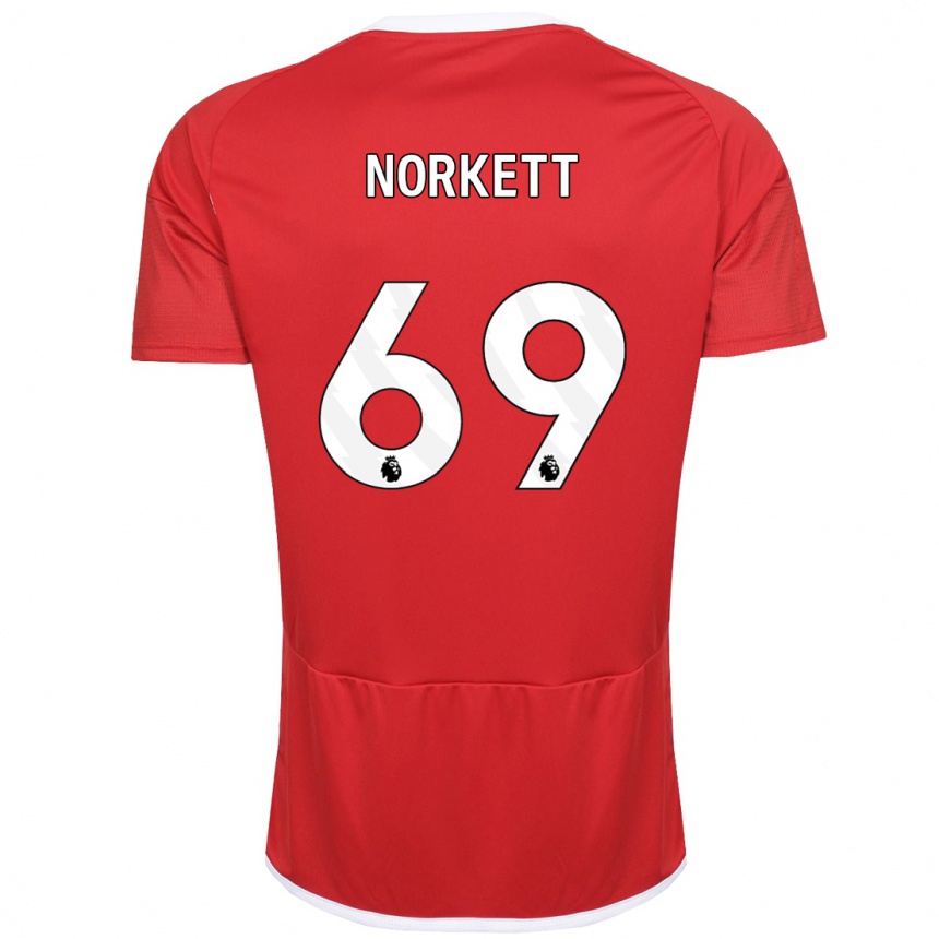 Hombre Fútbol Camiseta Manni Norkett #69 Rojo 1ª Equipación 2023/24