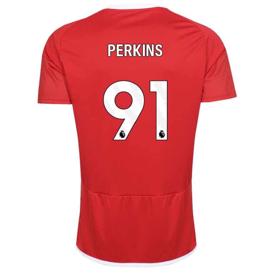 Hombre Fútbol Camiseta Jack Perkins #91 Rojo 1ª Equipación 2023/24