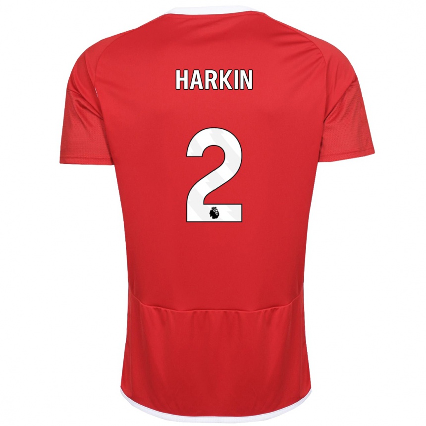 Hombre Fútbol Camiseta Lyndsey Harkin #2 Rojo 1ª Equipación 2023/24