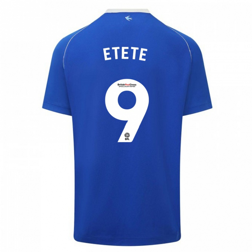 Hombre Fútbol Camiseta Kion Etete #9 Azul 1ª Equipación 2023/24