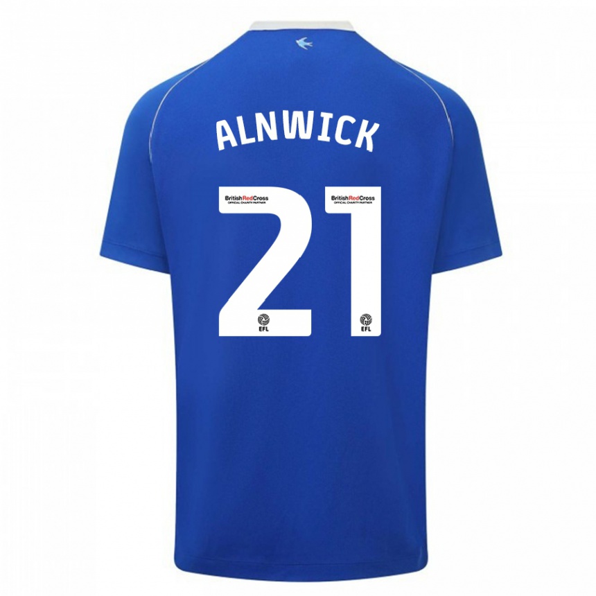 Hombre Fútbol Camiseta Jak Alnwick #21 Azul 1ª Equipación 2023/24