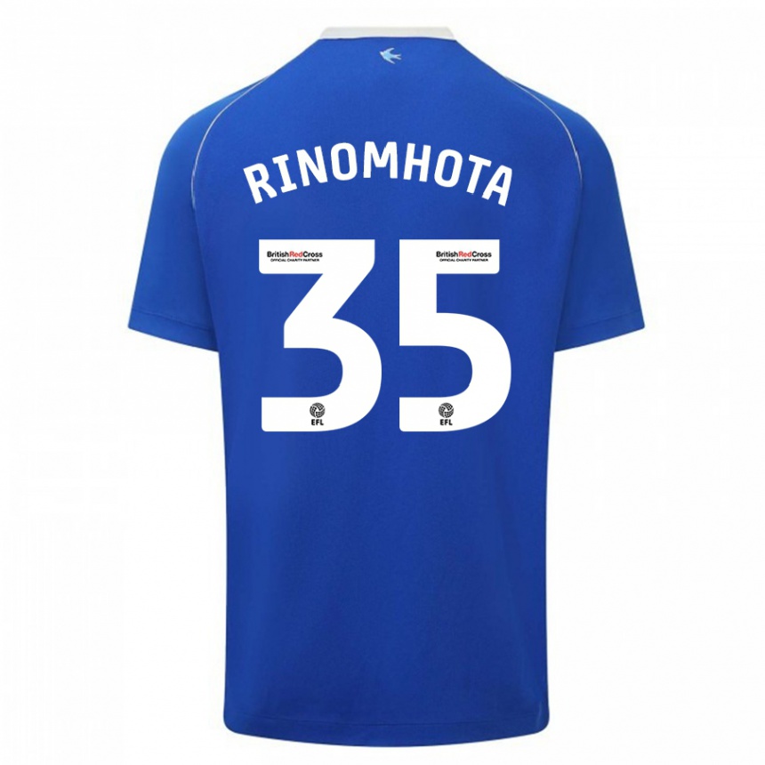 Hombre Fútbol Camiseta Andy Rinomhota #35 Azul 1ª Equipación 2023/24