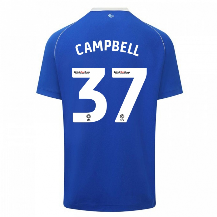 Hombre Fútbol Camiseta Vontae Daley-Campbell #37 Azul 1ª Equipación 2023/24