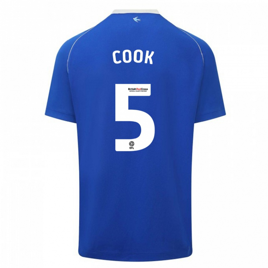 Hombre Fútbol Camiseta Freddie Cook #5 Azul 1ª Equipación 2023/24
