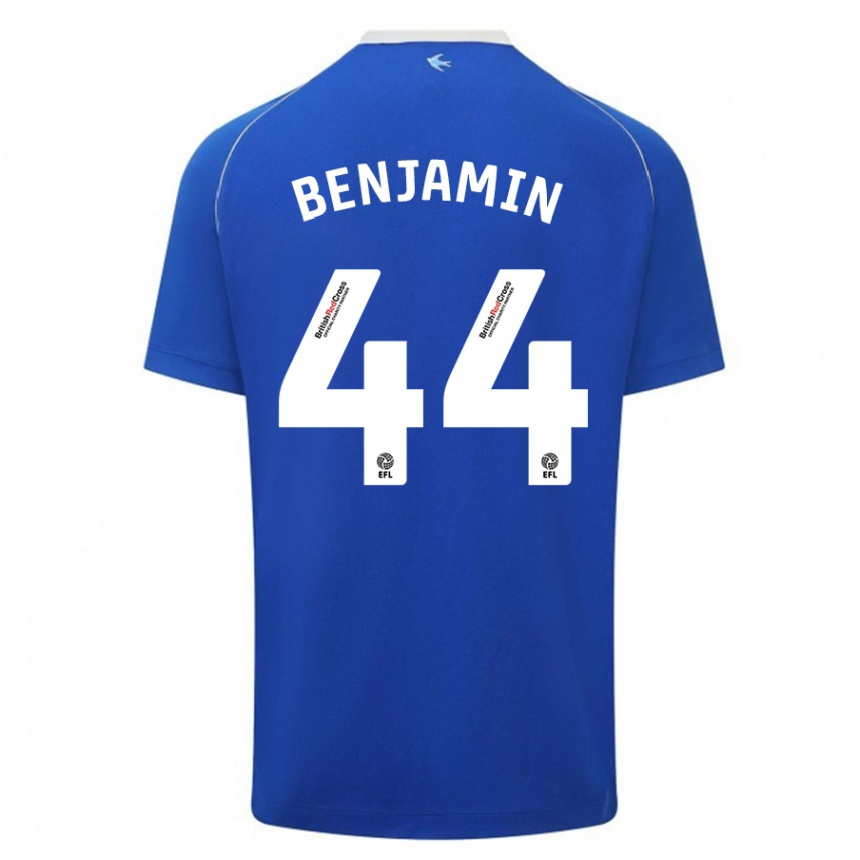 Hombre Fútbol Camiseta Xavier Benjamin #44 Azul 1ª Equipación 2023/24