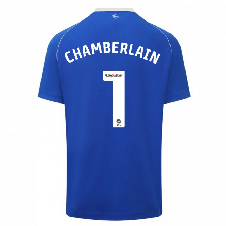 Hombre Fútbol Camiseta Ceryn Chamberlain #1 Azul 1ª Equipación 2023/24