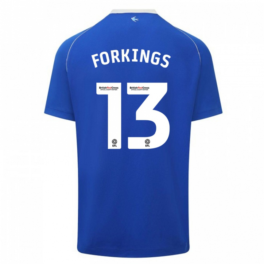 Hombre Fútbol Camiseta Amelia Forkings #13 Azul 1ª Equipación 2023/24