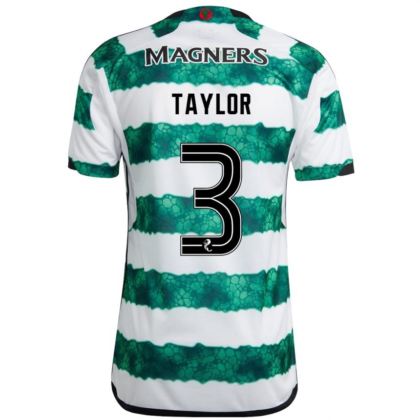 Hombre Fútbol Camiseta Greg Taylor #3 Verde 1ª Equipación 2023/24