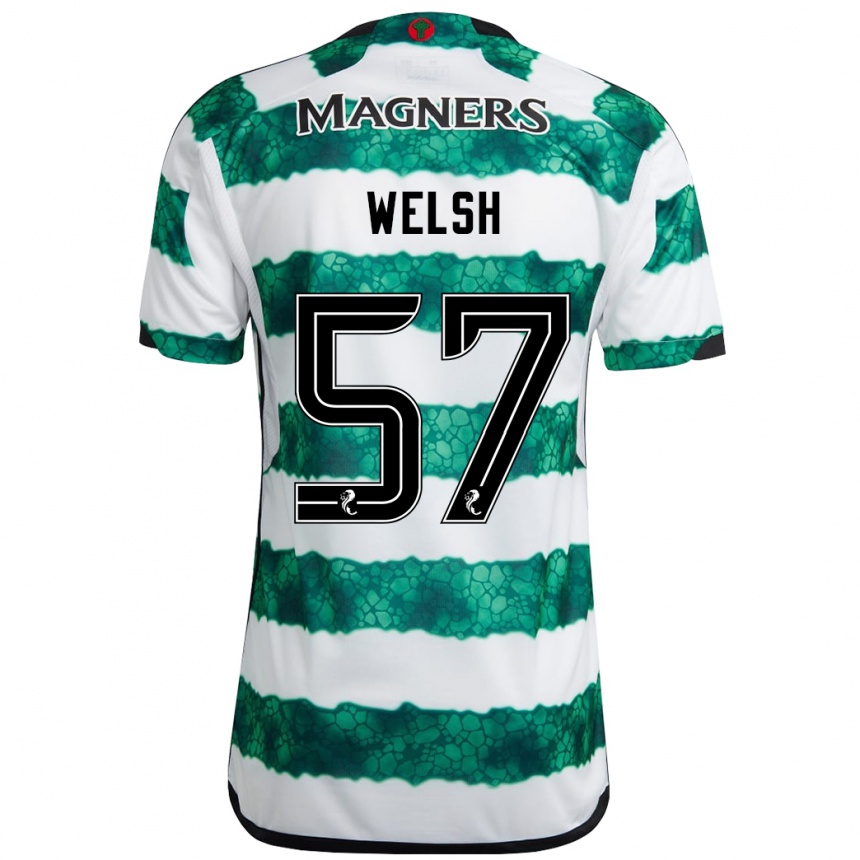 Hombre Fútbol Camiseta Stephen Welsh #57 Verde 1ª Equipación 2023/24