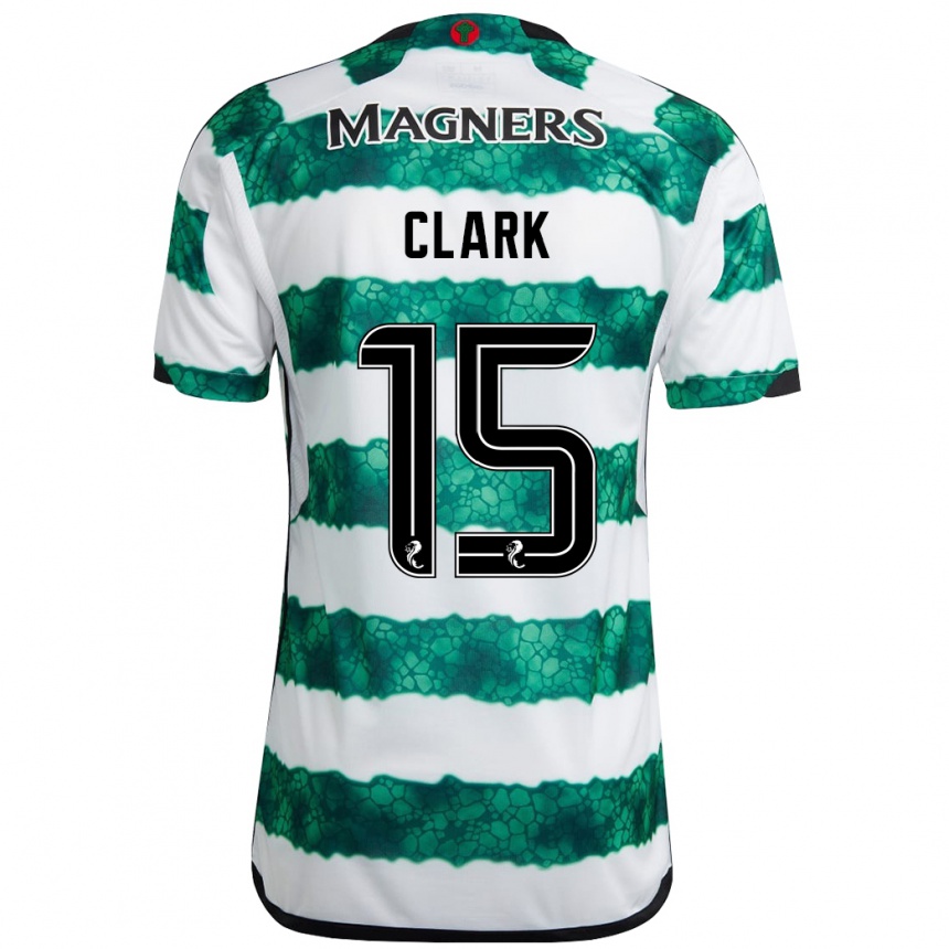 Hombre Fútbol Camiseta Kelly Clark #15 Verde 1ª Equipación 2023/24