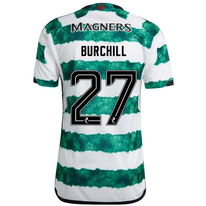 Hombre Fútbol Camiseta Tiree Burchill #27 Verde 1ª Equipación 2023/24