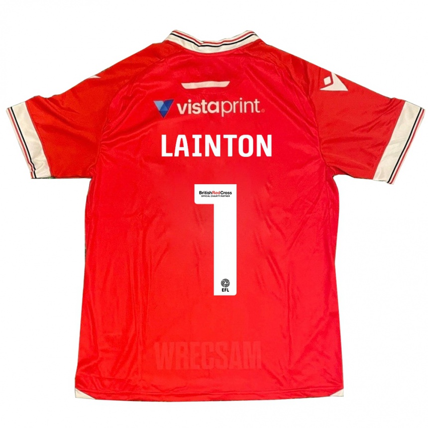 Hombre Fútbol Camiseta Rob Lainton #1 Rojo 1ª Equipación 2023/24
