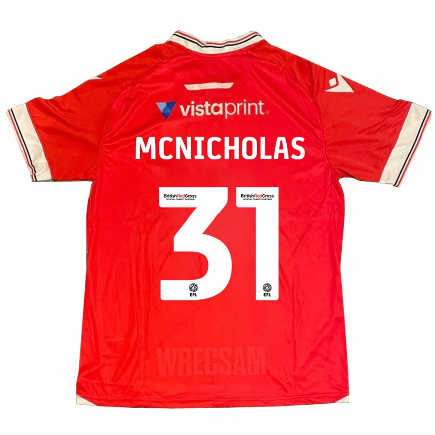 Hombre Fútbol Camiseta Luke Mcnicholas #31 Rojo 1ª Equipación 2023/24