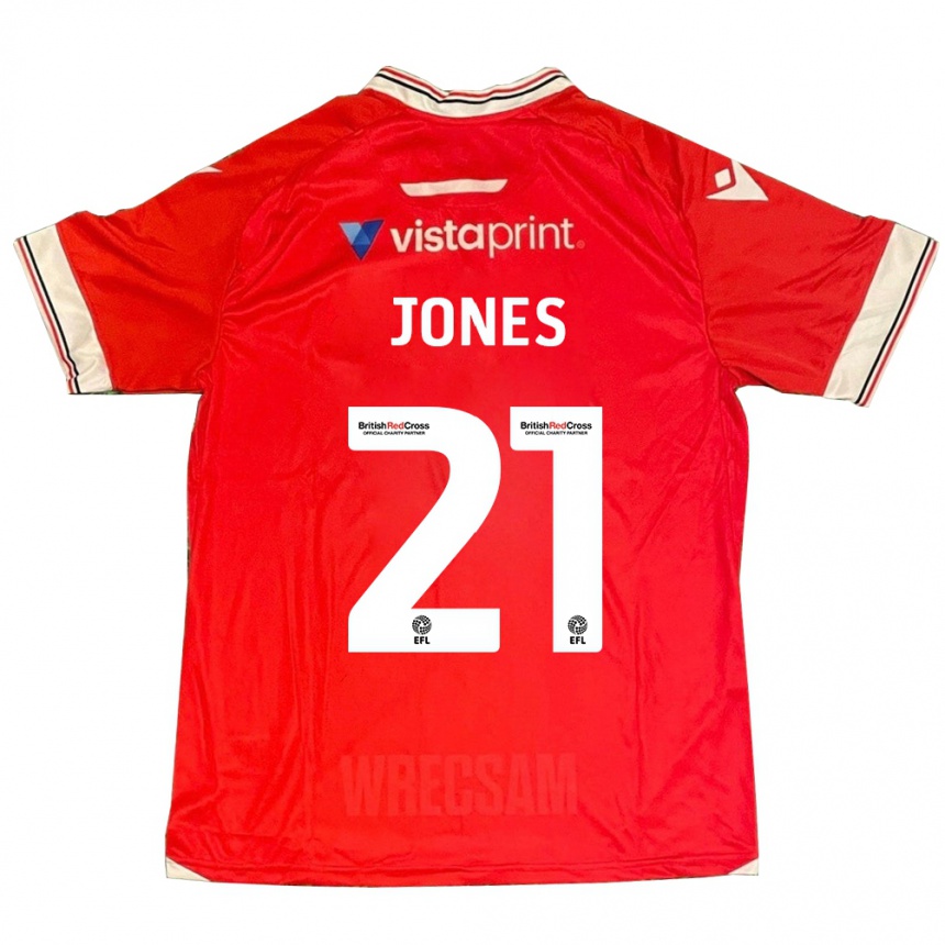 Hombre Fútbol Camiseta Lili Jones #21 Rojo 1ª Equipación 2023/24