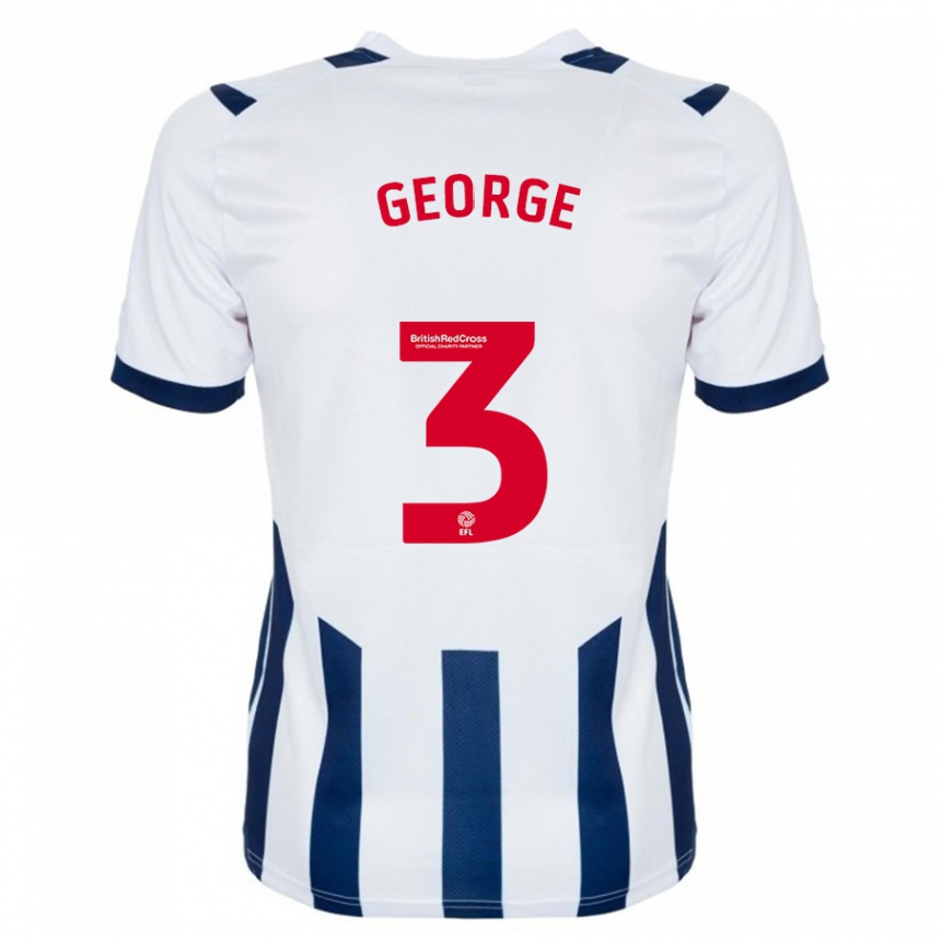 Hombre Fútbol Camiseta Hannah George #3 Blanco 1ª Equipación 2023/24