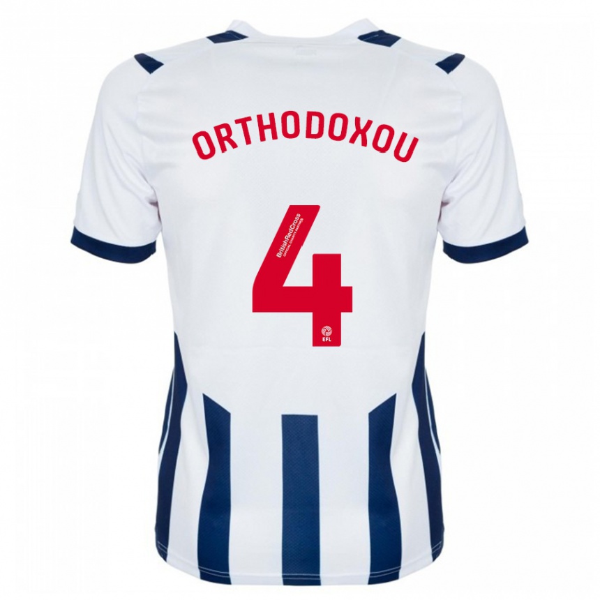 Hombre Fútbol Camiseta Francesca Orthodoxou #4 Blanco 1ª Equipación 2023/24