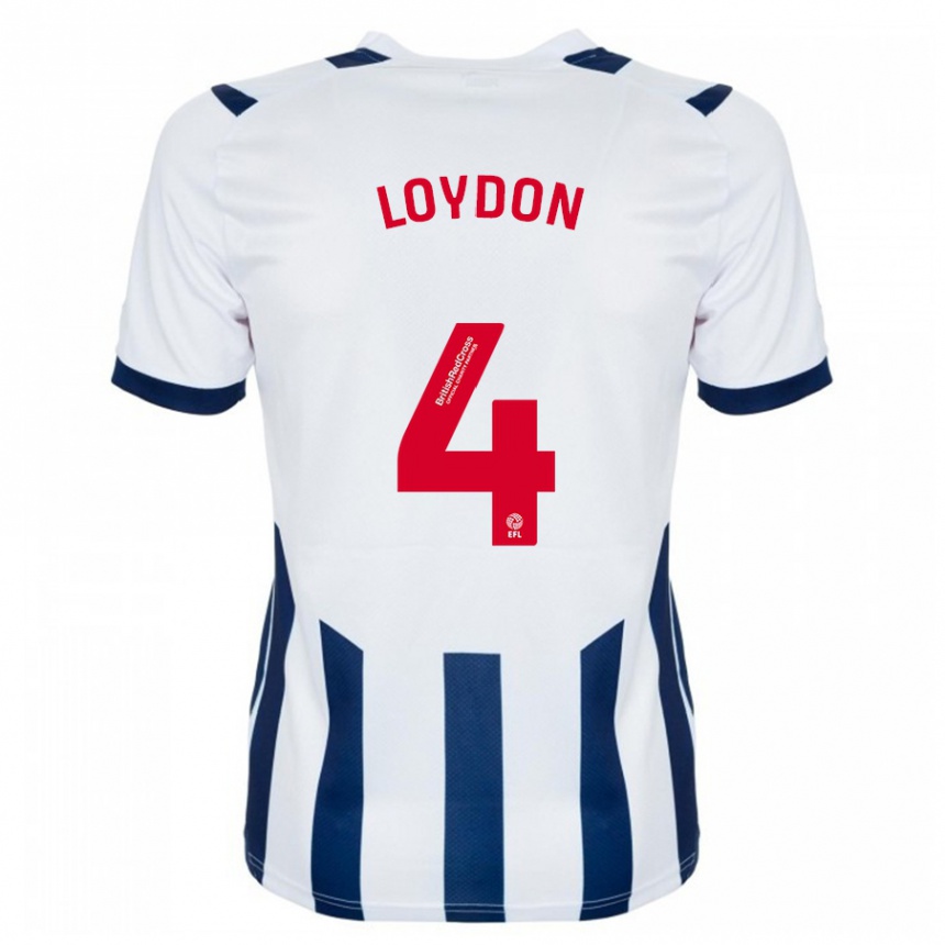 Hombre Fútbol Camiseta Abi Loydon #4 Blanco 1ª Equipación 2023/24