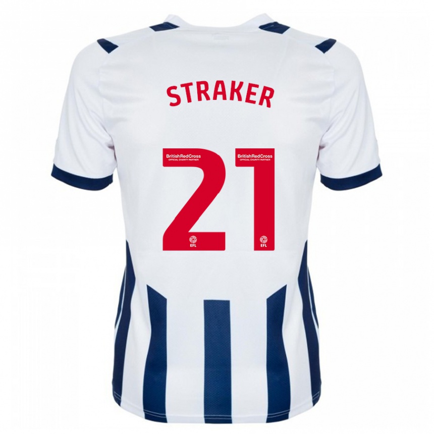 Hombre Fútbol Camiseta Jannelle Straker #21 Blanco 1ª Equipación 2023/24