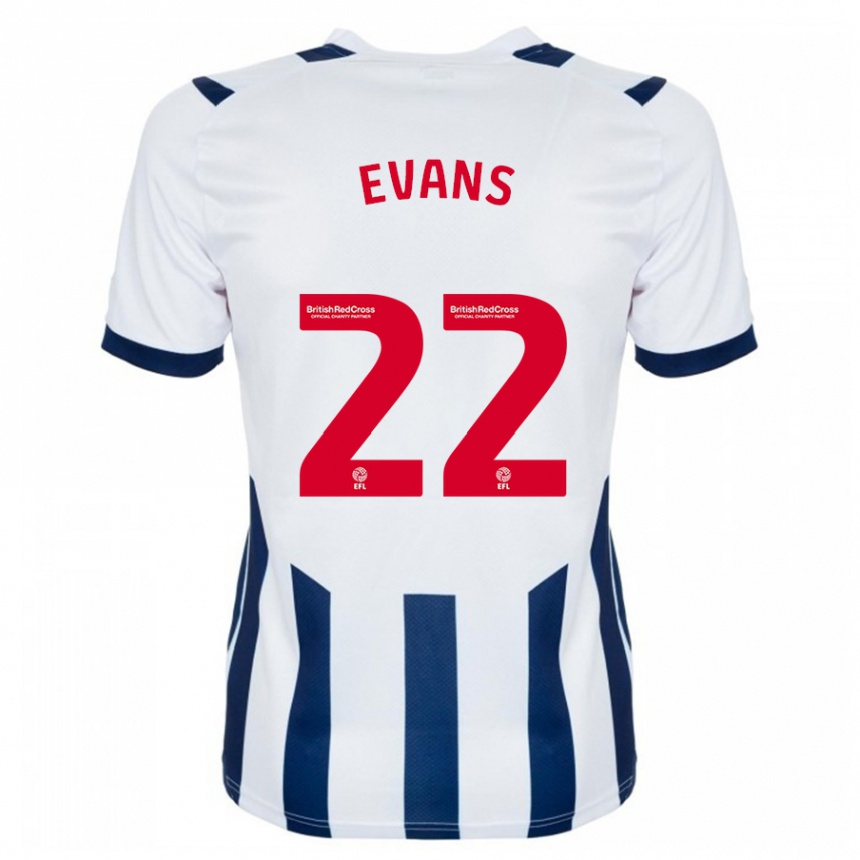 Hombre Fútbol Camiseta Kate Evans #22 Blanco 1ª Equipación 2023/24