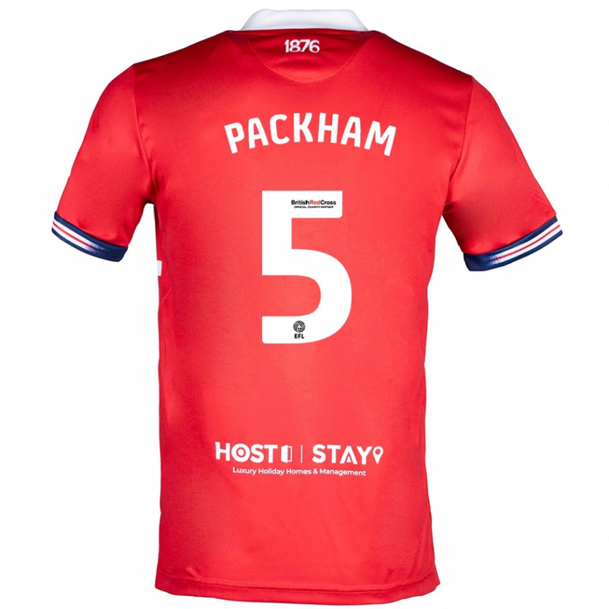 Hombre Fútbol Camiseta Ellen Packham #5 Rojo 1ª Equipación 2023/24