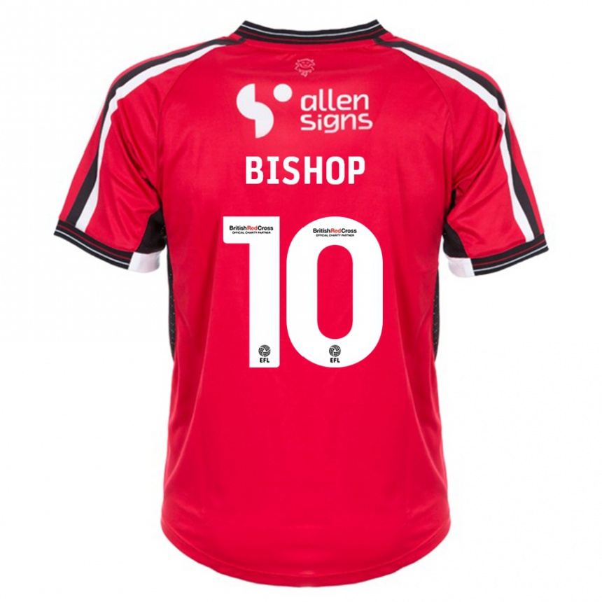 Hombre Fútbol Camiseta Teddy Bishop #10 Rojo 1ª Equipación 2023/24