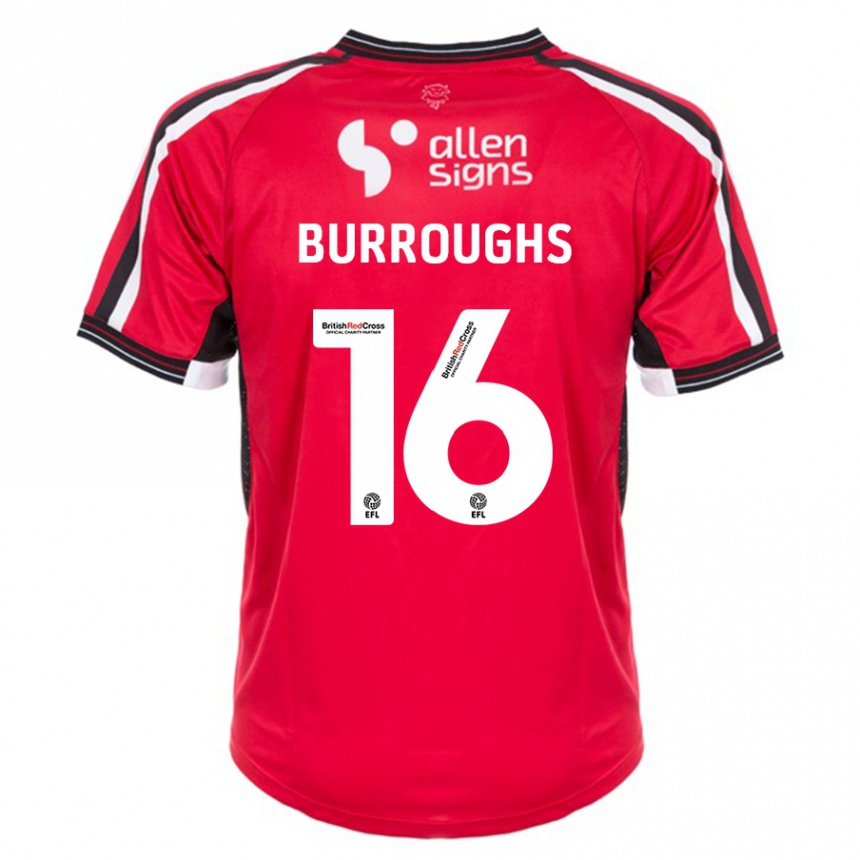 Hombre Fútbol Camiseta Jack Burroughs #16 Rojo 1ª Equipación 2023/24