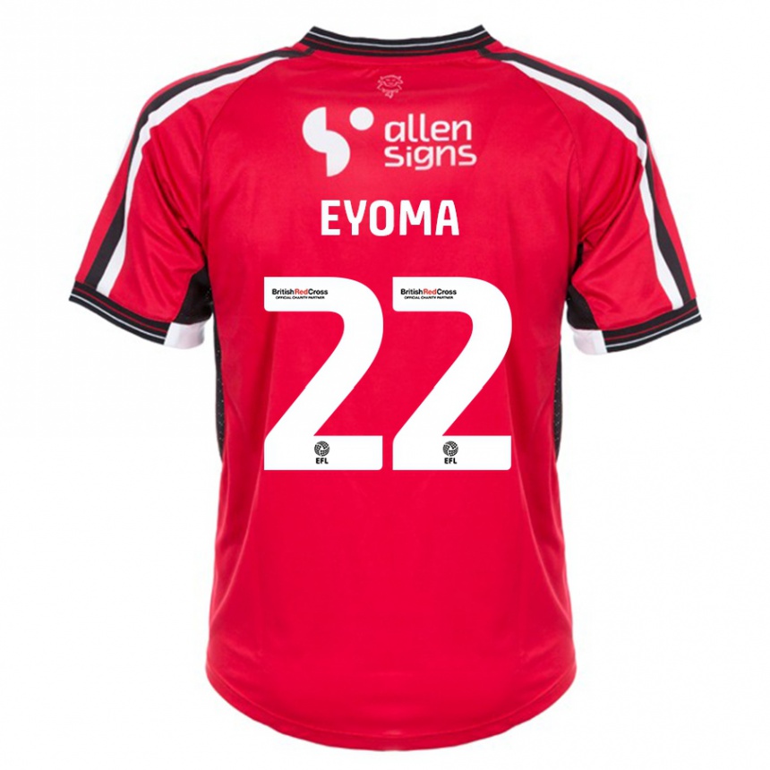 Hombre Fútbol Camiseta Timothy Eyoma #22 Rojo 1ª Equipación 2023/24