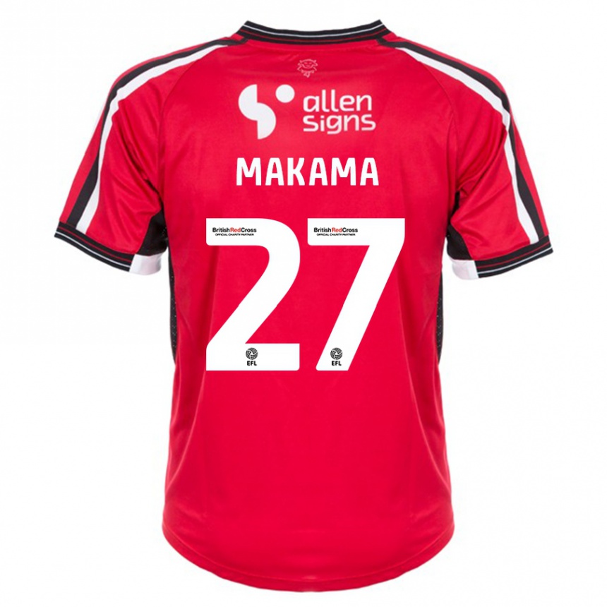 Hombre Fútbol Camiseta Jovon Makama #27 Rojo 1ª Equipación 2023/24