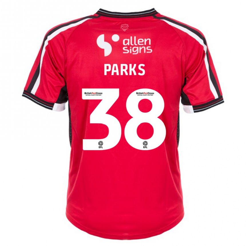 Hombre Fútbol Camiseta Charlie Parks #38 Rojo 1ª Equipación 2023/24
