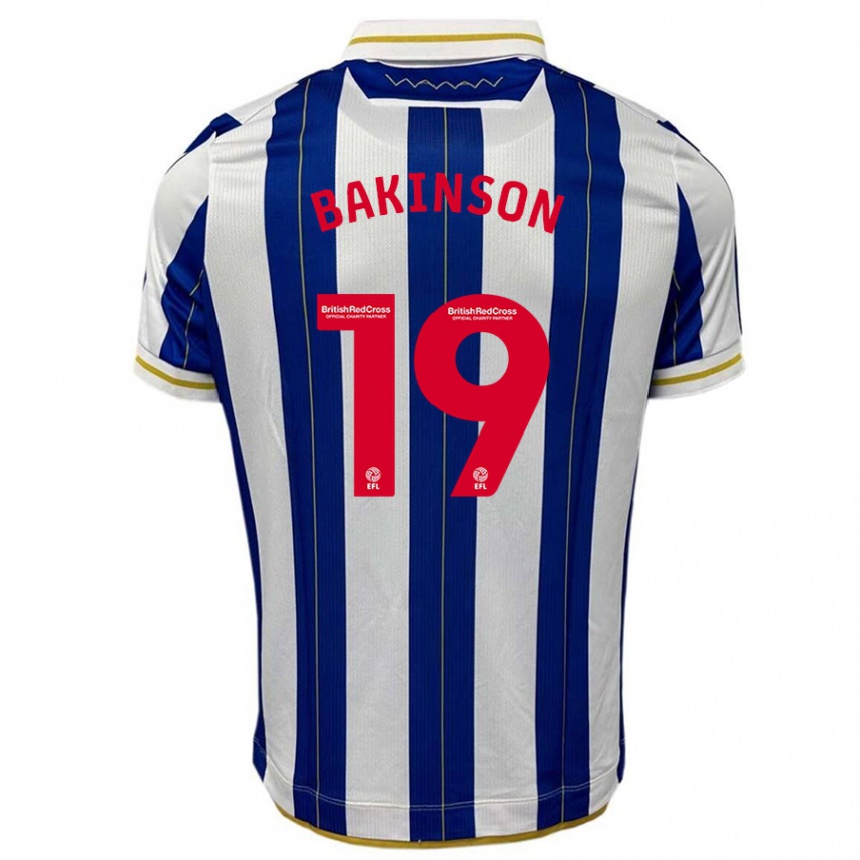 Hombre Fútbol Camiseta Tyreeq Bakinson #19 Azul Blanco 1ª Equipación 2023/24