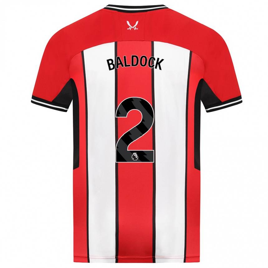 Hombre Fútbol Camiseta George Baldock #2 Rojo 1ª Equipación 2023/24