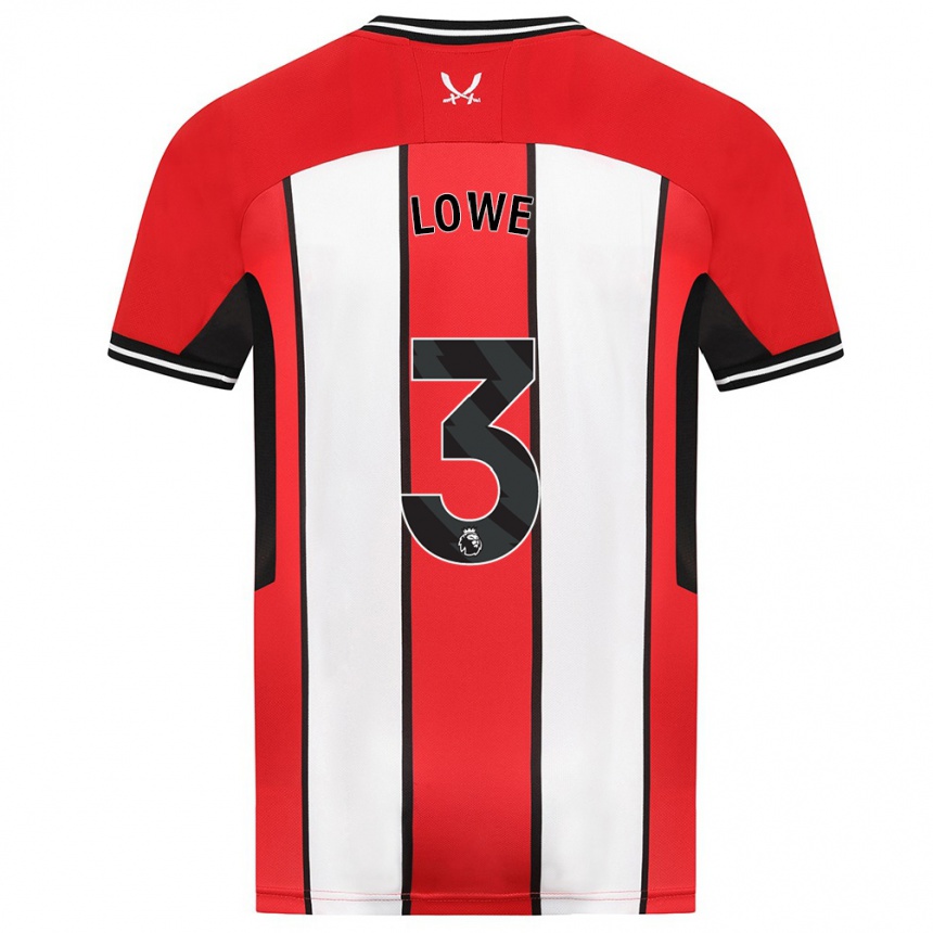 Hombre Fútbol Camiseta Max Lowe #3 Rojo 1ª Equipación 2023/24