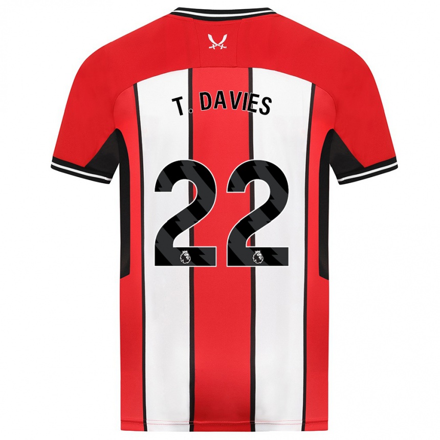 Hombre Fútbol Camiseta Tom Davies #22 Rojo 1ª Equipación 2023/24
